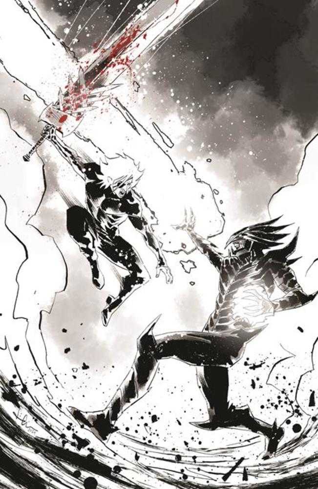 Lost Fantasy #13 Cover E Luca Casalanguida Black And White And Blood Virgin Cardstock Variant