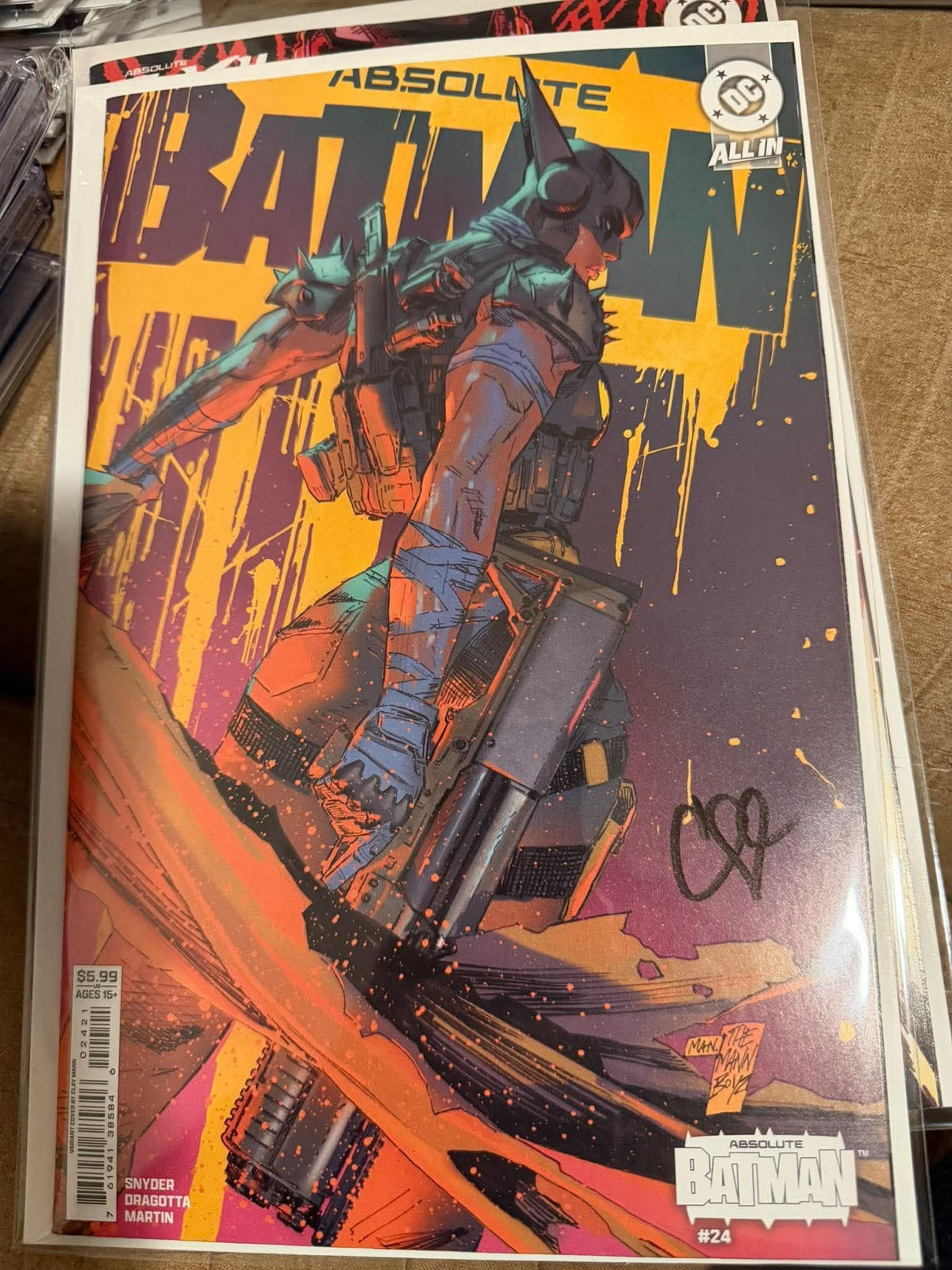 Absolute Batman #24 Cover B Clay Mann Card Stock Variant Signed Clay Mann